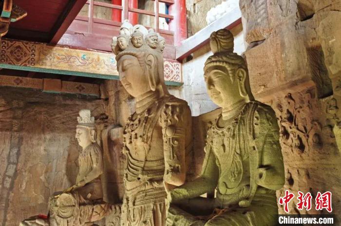 天龙山石窟照片。 太原市文物局提供 摄 天龙山石窟照片。 太原市文物局提供 摄