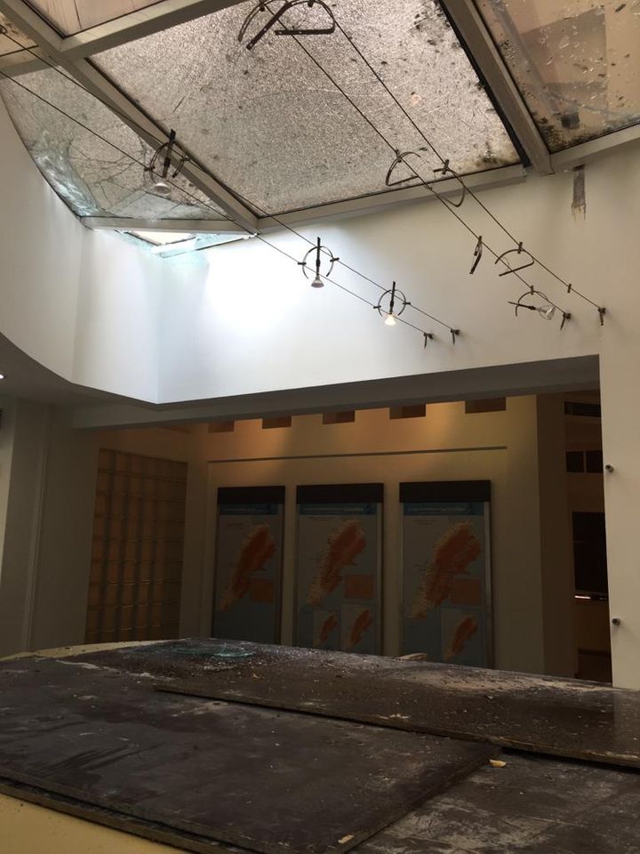 黎巴嫩史前博物馆的玻璃天花板可能倒塌。