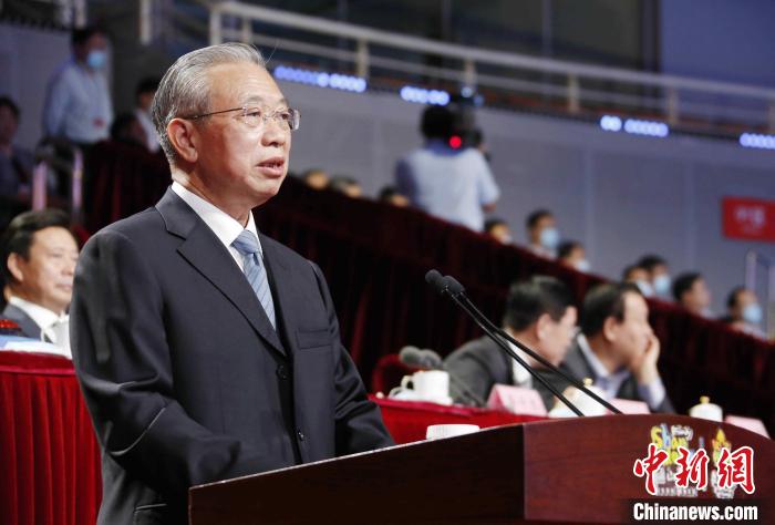 山东省委书记刘家义在开幕式上致辞。　沙见龙 摄