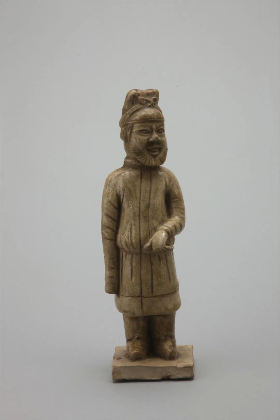 青釉牵马瓷俑&nbsp;唐&nbsp;四川博物院