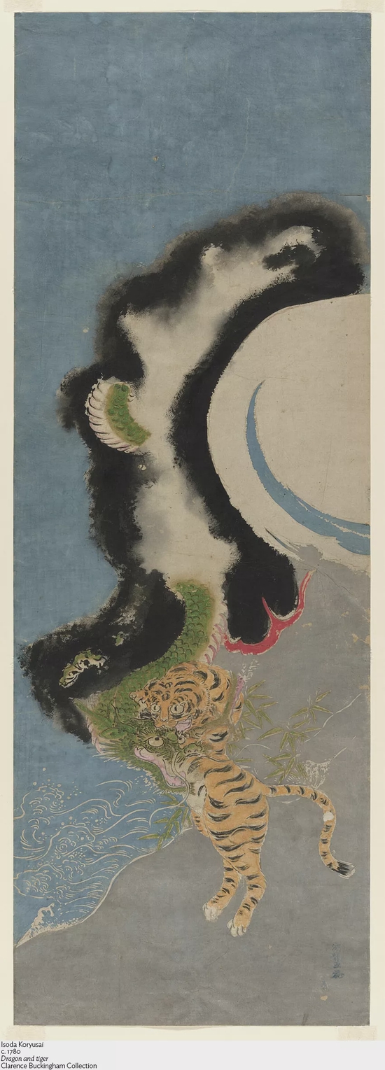 礒田湖龙斋，《龙虎斗》，1780年，芝加哥艺术博物馆，馆藏编号：1935.402